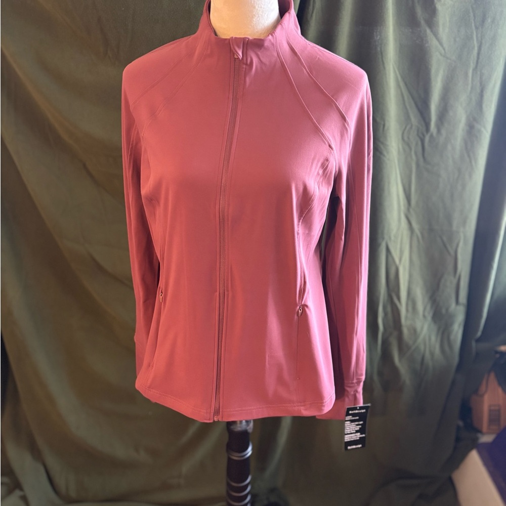 Women's Pink Zip-Up Jacket - Picture 2 of 14